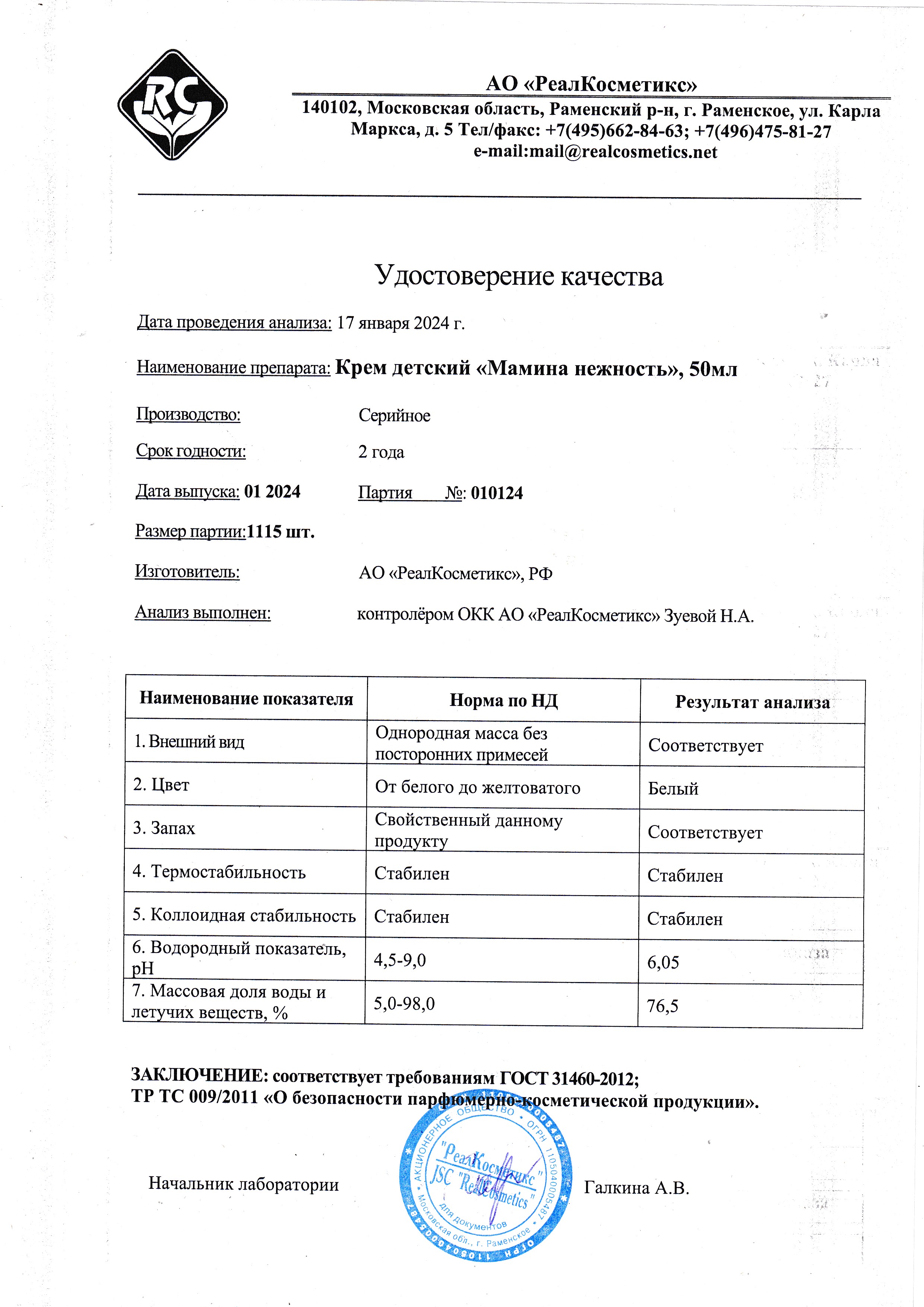 Паспорт №012024